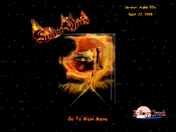 Spirit Wars Opening Screen, click here for enlarged image